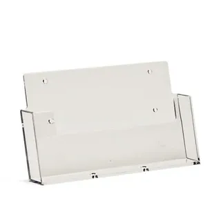 taymar Prospekthalter im DIN A5 Querformat für die Wandmontage, Wandprospekthalter, 1 Stück