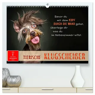 Tierische Klugscheißer (hochwertiger Premium Wandkalender 2026 DIN A2 quer), Kunstdruck in Hochglanz: Nicht nur tierisch gut, sondern auch tierisch witzig. (CALVENDO Tiere)