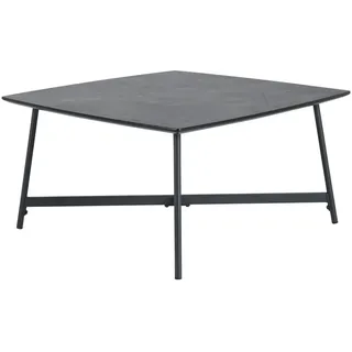 Mid.you Couchtisch , Grau , Metall, Holzwerkstoff , Betonoptik , rechteckig , Rundrohr , 80x42x80 cm , Wohnzimmer, Wohnzimmertische, Couchtische, Couchtische eckig