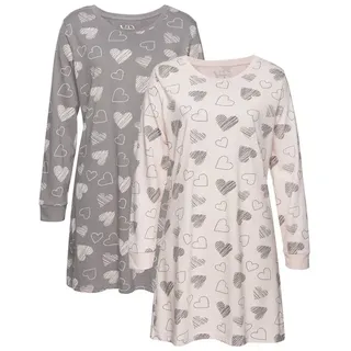 VIVANCE DREAMS Damen Nachthemd rosa/grau Gr.36/38