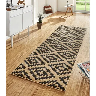 HANSE HOME Läufer HANSE HOME "Nordic" Gr. 41, braun, B:80cm H:9mm L:300cm, Kunstfaser, Teppiche, Läufer, Kurzflor, Raute, Teppich, Weich, Esszimmer, Kinderzimmer, Flur, Modern