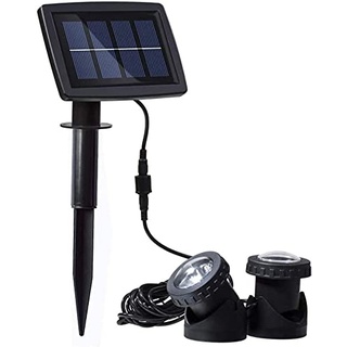 SUAVER Solarleuchten Garten, Wasserdicht Gartenstrahler Solar Led Wegeleuchte,Unterwasser Spot Licht Scheinwerfer Landschafts beleuchtung für Garten, Brunnen,Terrasse,Liegewiese,warmweiß (Typ 2-warm)