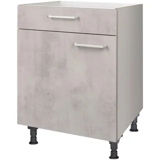 Nobilia Kochfeldumbauschrank , Hellgrau , Metall , 1 Fächer , 1 Schubladen , einzeln stellbar , 60x87x56 cm , Blauer Engel, Pefc, Goldenes M, Made in Germany, DGM-Klimapakt , Zusatzausstattung erhältlich , Küchen, Küchenmöbel, Küchenschränke, Geräteumbauschränke