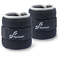 Sportneer Gewichtsmanschetten, Gewichte für Beine und Arme Gewichtsmanschetten fuß Set für Frauen 2 * 0,5Kg / 2 * 1Kg Gewicht Hand Ankle Weights Set perfekt zum Tanzen, Laufen, Walking, Fitness