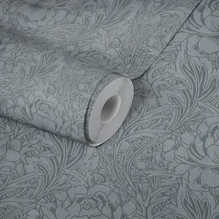 A.S. Création Livingwalls Blumentapete Mata Hari Tapete floral Vliestapete anthrazit grau matt fein strukturiert 380924