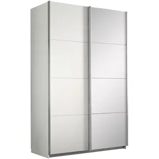 Rauch Schwebetürenschrank Quadra 136 x 210 x 62 cm Weiß/Orange