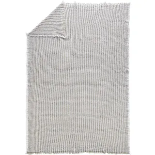 Dieter Knoll Wohndecke , Weiß, Taupe , Textil , 150x200 cm , Made in Europe , atmungsaktiv , Heimtextilien, Wohntextilien, Decken, Kuscheldecken