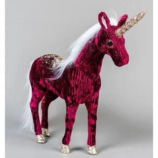 SHATCHI Burgunderrote Figuren Weihnachtsmann Rentier Baum Weihnachten Tischdekoration Schaustücke Home Kunst & Handwerk Xmas Party Fensterdekoration 33 cm Einhorn