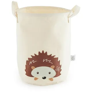 Bieco Wäschekorb Baby Igel | Großer Aufbewahrungskorb Kinder Baumwolle und Wasserabweisend | Aufbewahrung Kinderzimmer | Kinderzimmer Mädchen Spielzeug Korb
