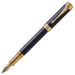 Parker Duofold Prestige Füller | Blue Chevron | Größe Centennial | Füllfederhalter