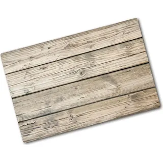 Tulup Glas Herdabdeckplatte - 80x52 cm - Ceranfeldabdeckung Spritzschutz Glasabdeckplatte - Einteilig - Sonstige - Holz - Beige