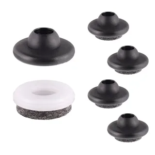 QuickClick Wagner QuickClick® Filzgleiter Stuhlgleiter 4er-Set zum Aufstecken - 4X Basis + 4X Gleiteinsatz austauschbar - Wollfilz Ultrasoft - Ø 20 für Vitra Stühle DSR DAR DKR - Made in DE - 16780000