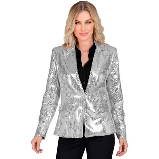 W WIDMANN MILANO Party Fashion - Party Fashion Blazer mit Pailletten für Damen, Disco Fever, Schlagermove, Jackett, Anzugjacke