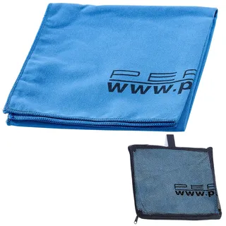 PEARL Mikrofaser Sporttuch: Extra saugfähiges Mikrofaser-Handtuch, 80 x 40 cm, blau (Saugfähiges Tuch, Funktionshandtücher, Microfaser)