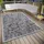 Teppich Wetterfest Modernes Muster Wasserfest robuster Aussenteppich Flachgewebe für Garten Balkon Terrasse Wohnzimmer Grau Beige 115x170cm