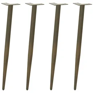 vidaXL Konsolentisch Beine Konische Form 72-73cm x 12cm x 73cm beige