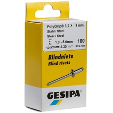 Bild Blindniet PolyGrip Nietschaft dxl 3,2x8,0mm Alu/Edelstahl 100 St.GESIPA