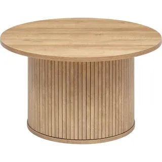 Runder Kaffeetisch COLVA, Spule, Ø 70 cm - Beige