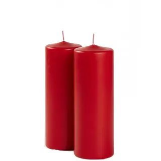 Cereria Di Giorgio risthò Stumpenkerzen 20 cm rot 2 Einheiten