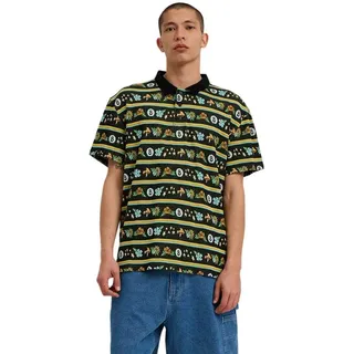 Santa Cruz Winkowski Trip Stripe Kurzarm-poloshirt - Ocho Trip - M