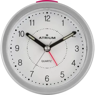 Atrium Quarzwecker Wecker, schleichende Sekunde, Beleuchtung, Geschenkidee, Schlafzimmer, grau