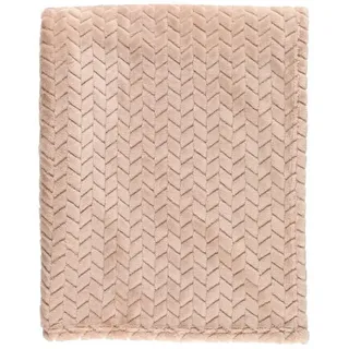 Fleecedecke Mila 125/150 cm , Beige , Textil , 125x150 cm , Heimtextilien, Wohntextilien, Decken, Kuscheldecken