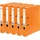 Original Falken 5er Pack PP-Color Kunststoff-Ordner. Made in Germany. 5 cm schmal DIN A4 orange Vegan Ringordner Aktenordner Briefordner Büroordner Plastikordner Schlitzordner