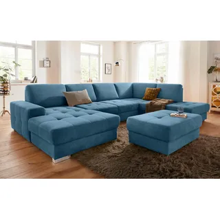 sit&more Wohnlandschaft Mikrofaser 3-Sitzer Blau