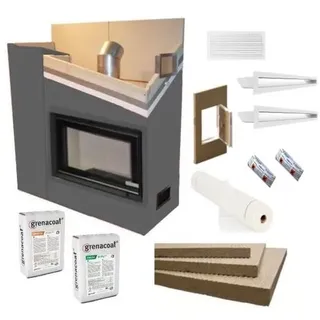 Kaminverkleidung Kaminbausatz - Komplett SET 2 klein | weiß