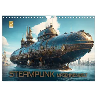 Calvendo Steampunk Maschinenwelt (Wandkalender 2026 DIN A4 quer), CALVENDO Monatskalender