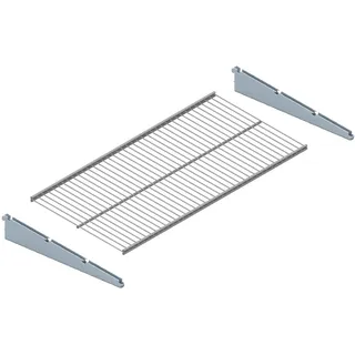 Drahtboden 30 x 80 cm für Biedrax Wandregale, silber (Komplet mit Träger)