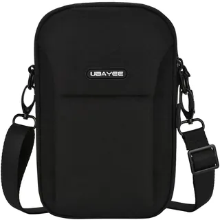 UBAYEE Kleine Herren-Umhängetasche (7,5 Zoll), Herrentasche Zum Umhängen mit RFID-Blockierung Fach und Mehreren Fächern, Schwarz