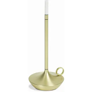 Stilvolle  LED Akku-Tischleuchte Wick Graypants - Brass