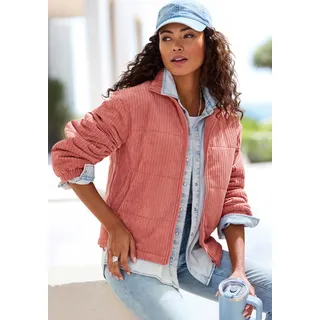 Cordjacke BUFFALO, Damen, Gr. 38, rosé, Cord, Obermaterial: 100% Polyester. Futter: 100% Polyester. Futter 2: 100% Polyester, unifarben, figurumspielend hüftlang, mit innenliegendem Gummizug, Jacken Cordjacke, Topseller