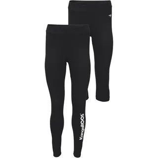 Leggings KANGAROOS "Doppelpack", Damen, Gr. 54, N-Gr, schwarz, Obermaterial: 95% Baumwolle, 5% Elasthan, unifarben, schmal 3/4-Länge, Hosen Leggings, Große Größen