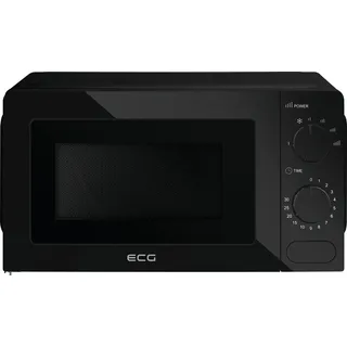 ECG MTM 1774 BE, Arbeitsplatte, Solo-Mikrowelle, 17 l, 700 W, Drehregler, Schwarz - Schwarz