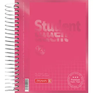 Brunnen Collegeblock Premium Student Colour Code | A6, kariert, 120 Blatt, tulip