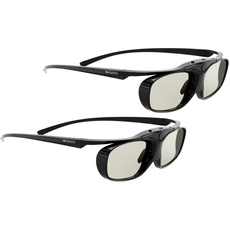 Hi-SHOCK 2x RF Pro Black Heaven | aktive 3D Brille für EPSON, JVC & SONY RF 3D Beamer | kompatibel mit TDGBT500A [120 Hz | RF | akku| 32g ]