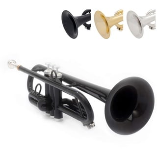 pTrumpet Trompete hyTech Kunststoff schwarz mit Gig Bag PTRUMPET1HTB/BLACK