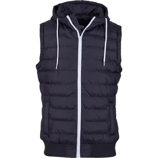 Urban Classics - Weste mit Kapuze für Herren TN201 (L) (Schwarz/Weiß) - Schwarz