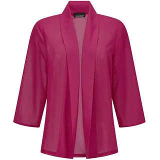 Jackenblazer GOLDNER "Kurzgröße Blaue leichte Jacke mit Schalkragen, Halbarm", Damen, Gr. 22, pink, Obermaterial: 100% Polyester PES., figurumspielend, Sonstiges, Blazer Jackenblazer, Perfekt für Kleider