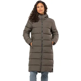 Jack Wolfskin Winter-Daunenmantel Frozen Palace Coat 2023 (winddicht, wasserabweisend) braun Damen