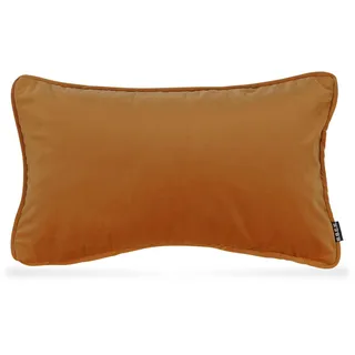 H.O.C.K. Nobile Samt Dekokissen 30 x 50 cm Braun