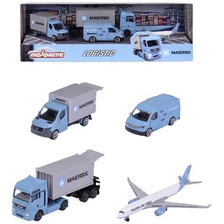 MAJORETTE PKW Modell, Flugzeug Modell Maersk-Set Fertigmodell Gewerbe Modell