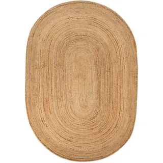 Steffensmeier Flachgewebeteppich 200/290 cm Goa Oval , Naturfarben , Naturmaterialen , 200x290 cm , für Fußbodenheizung geeignet , Teppiche und Böden, Teppiche, Flachwebteppiche