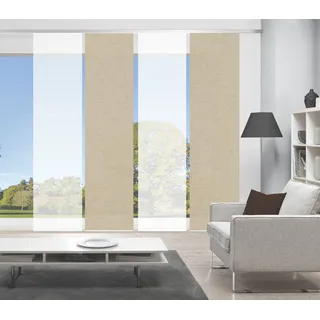 VISION S Schiebegardine Paneelwagen 60 x 260 cm Beige 4 Stk.
