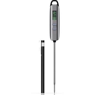 ANSTA Super schnelles Fleisch Thermometer silbrig, Instant Read Digital mit schwenkbarem Kopf,