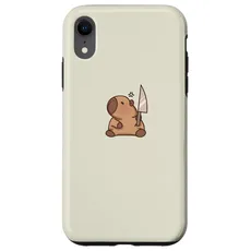 Hülle für iPhone XR Süße Capybara mit Messer