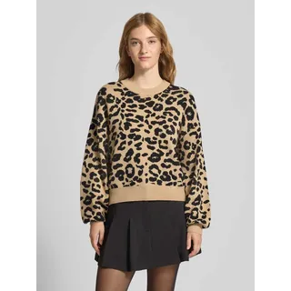 Noisy May Strickpullover mit Rundhalsausschnitt Modell 'CHARLOTT', Sand, M