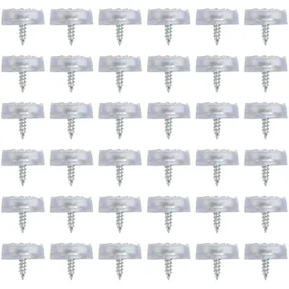 Gummifüße Schraubbar 36 Stück Gummipuffer Rund Gummifuß mit Schrauben Möbelfüße Gummi Transparente Gummistopper Gummipuffer Selbstklebend für Schreibtische Sofas Stühle Maschinen (17.5 x 6mm)